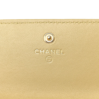 Chanel Lambskin Quilted Chanel 19 Flap Wallet Beige 6 of 12