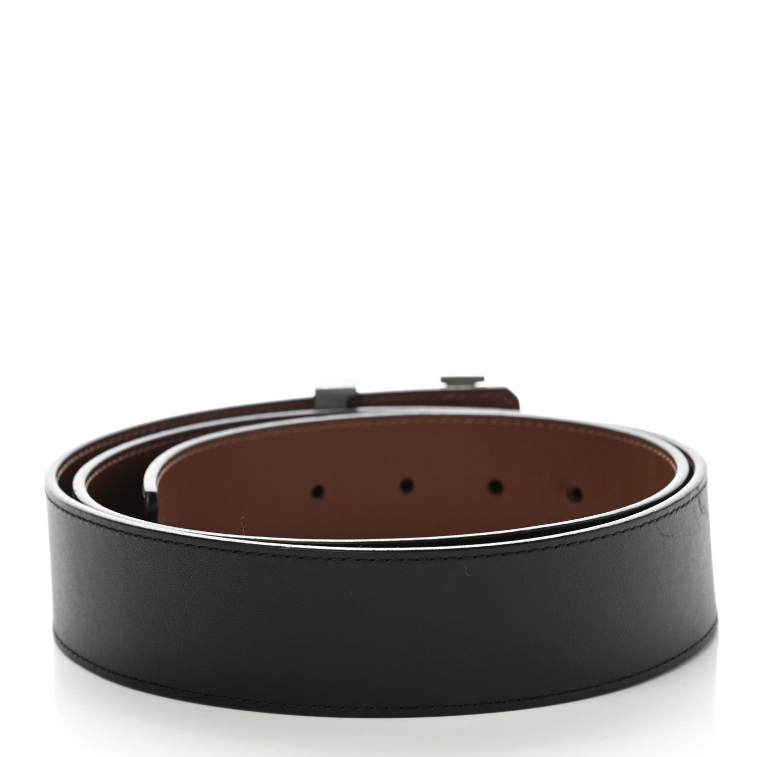 Louis Vuitton Calfskin 40mm LV Pyramide Reversible Belt 95 38 Black 2 of 10