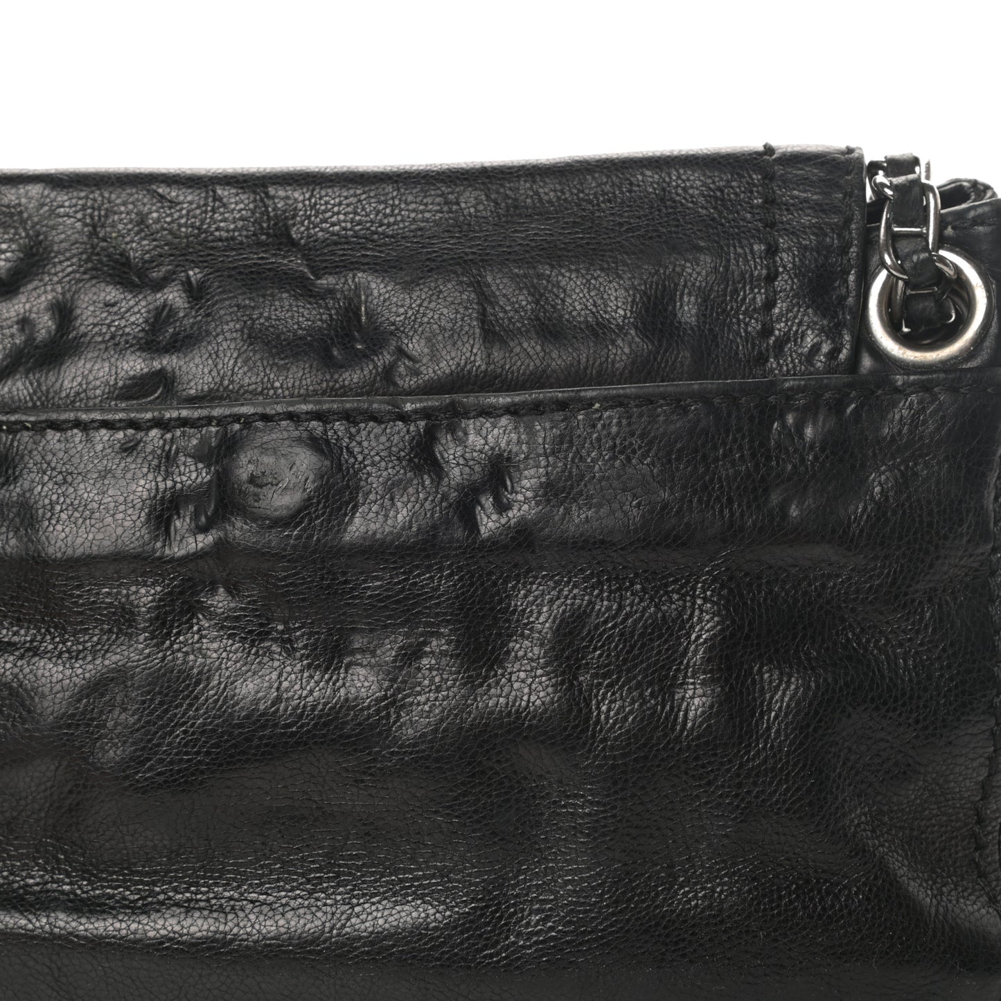 Vitello Shoulder Chain Bag Black