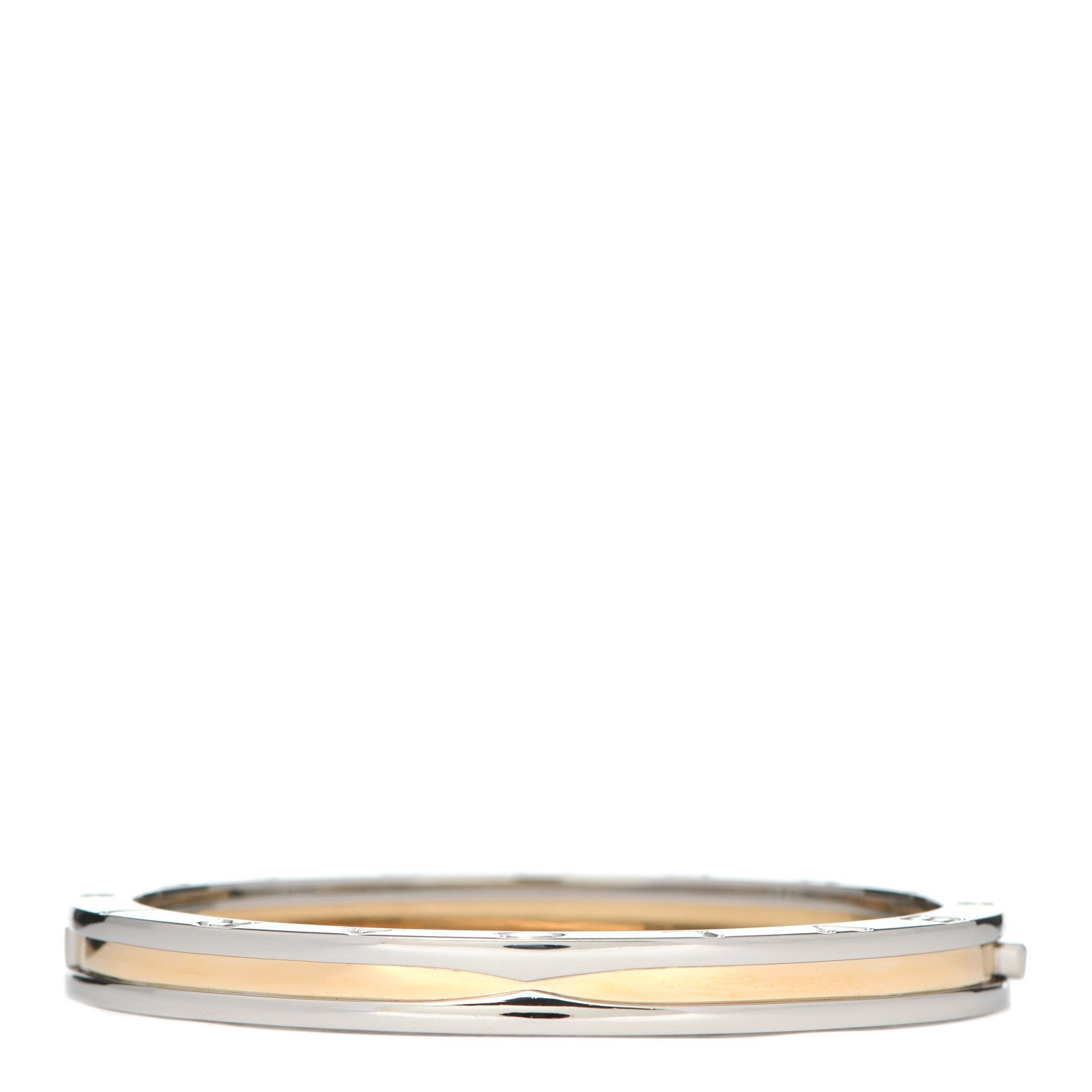 Bulgari 18K Yellow Gold Stainless Steel B.Zero1 Bangle Bracelet 1 of 6