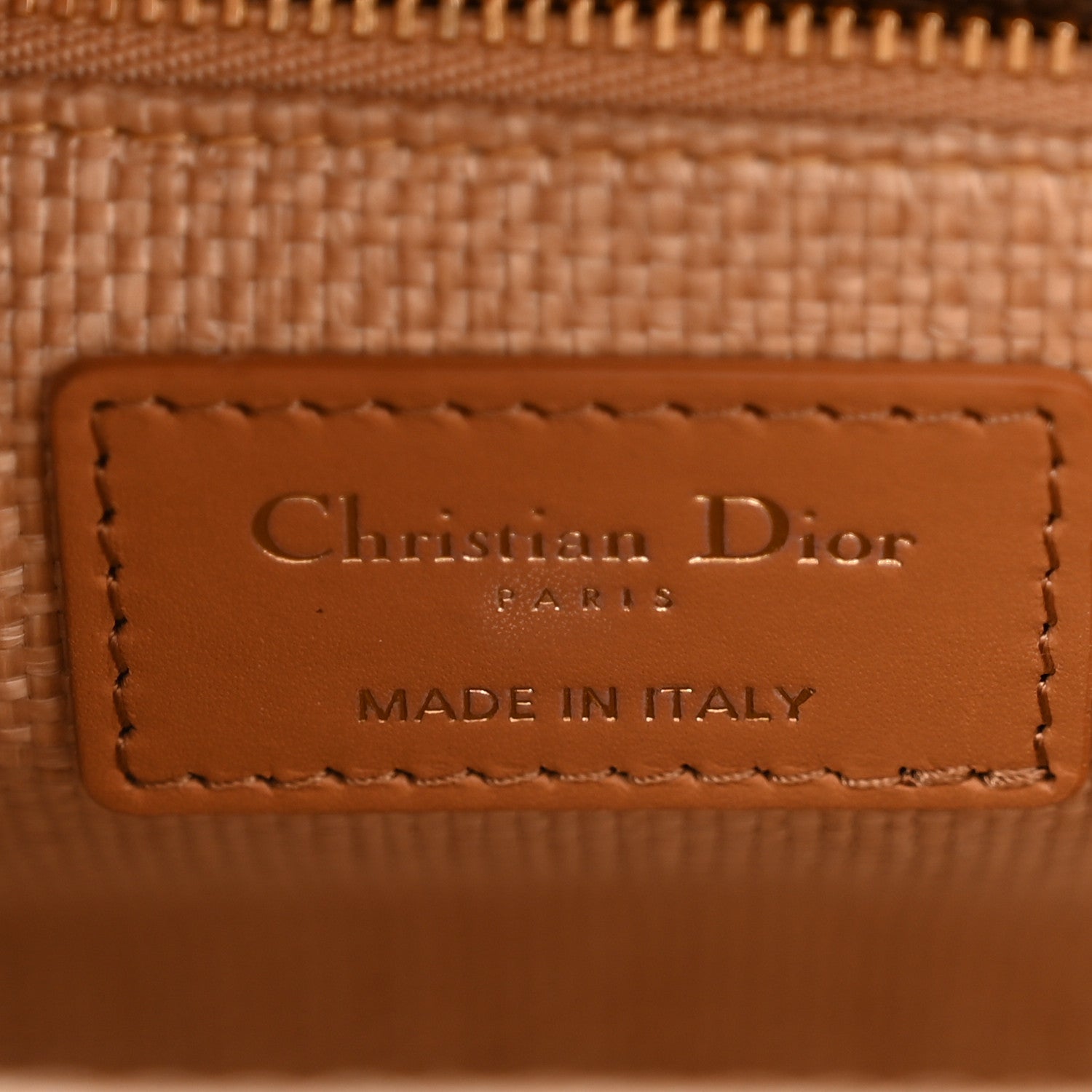 Christian Dior Raffia Medium Lady Dior Bag Beige 6 of 13