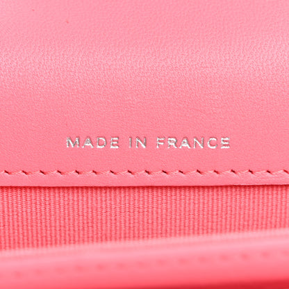 Chanel Lambskin Quilted Flap Card Holder Wallet Pink 7 of 16