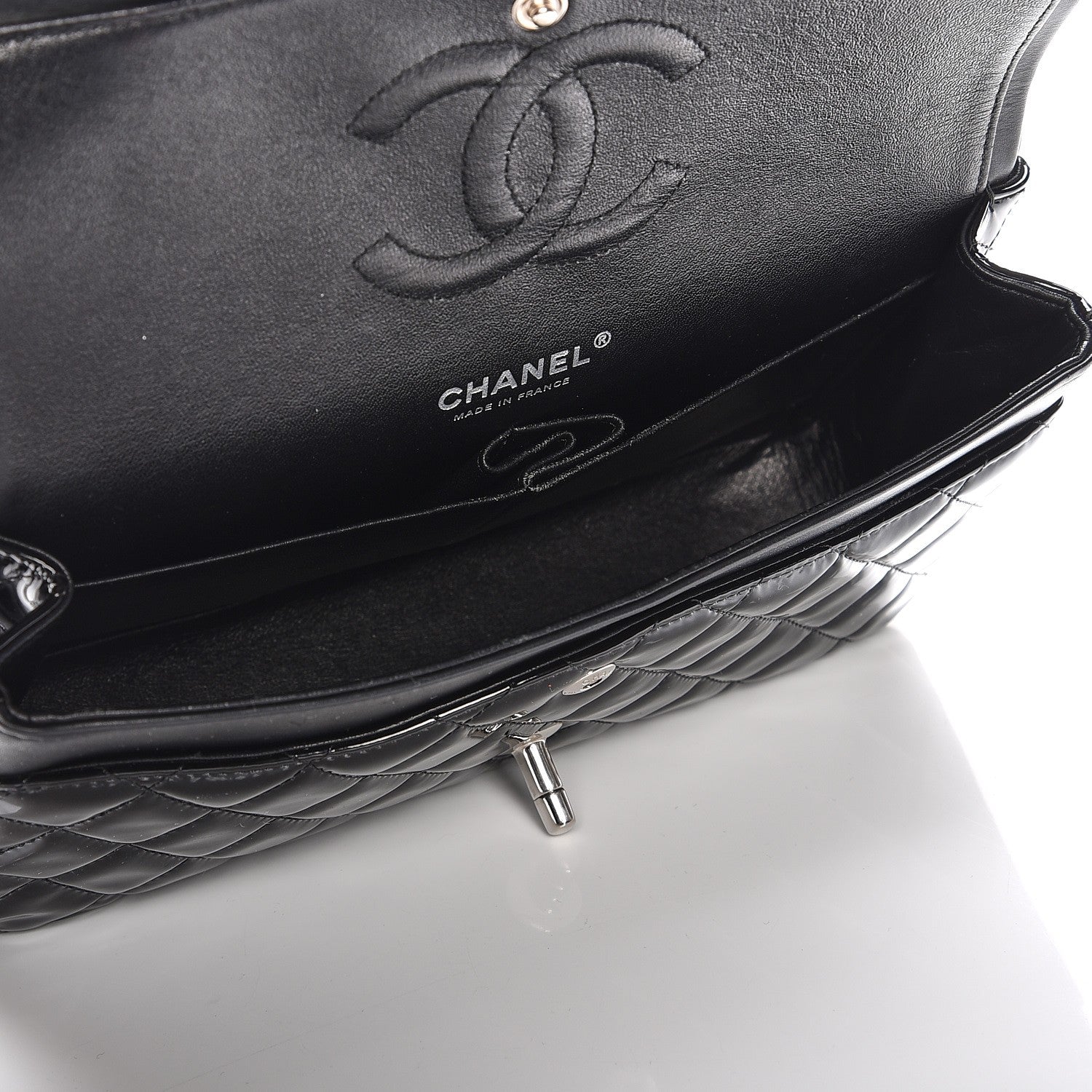 Chanel Patent Quilted Medium Double Flap Black 5 of 8