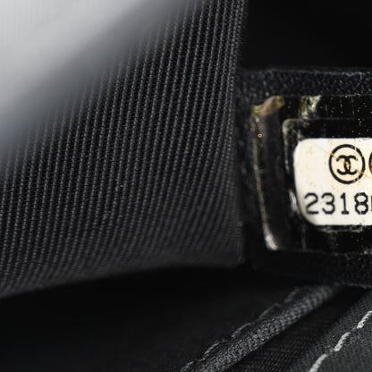 Chanel Iridescent Calfskin Embellished Double Stitch Medium Boy Flap Black 7 of 11