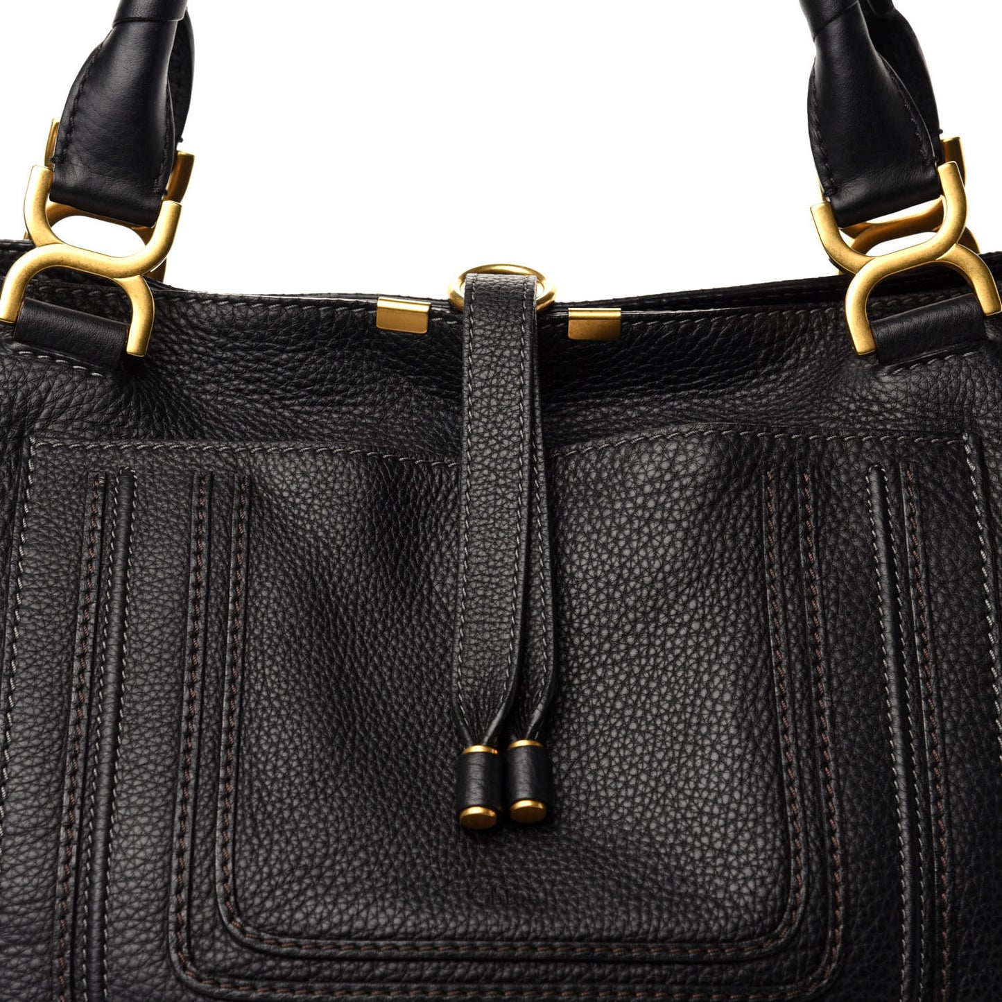 Calfskin Large New Marcie Tote Black