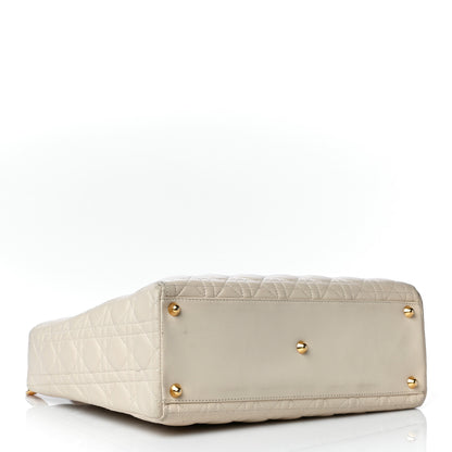 Christian Dior Lambskin Cannage Large Lady Dior Light Beige 3 of 35