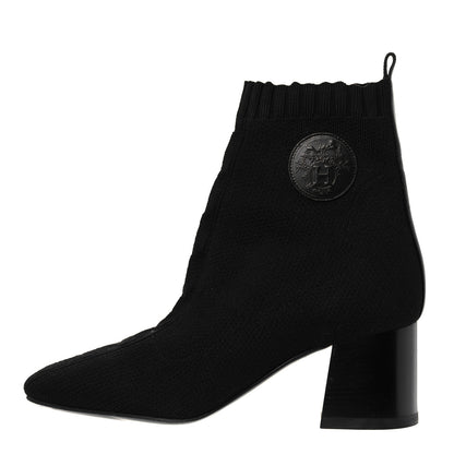 Hermes Knit Calfskin Volver 60 Ankle Boots 38.5 Sottobosco 1 of 8