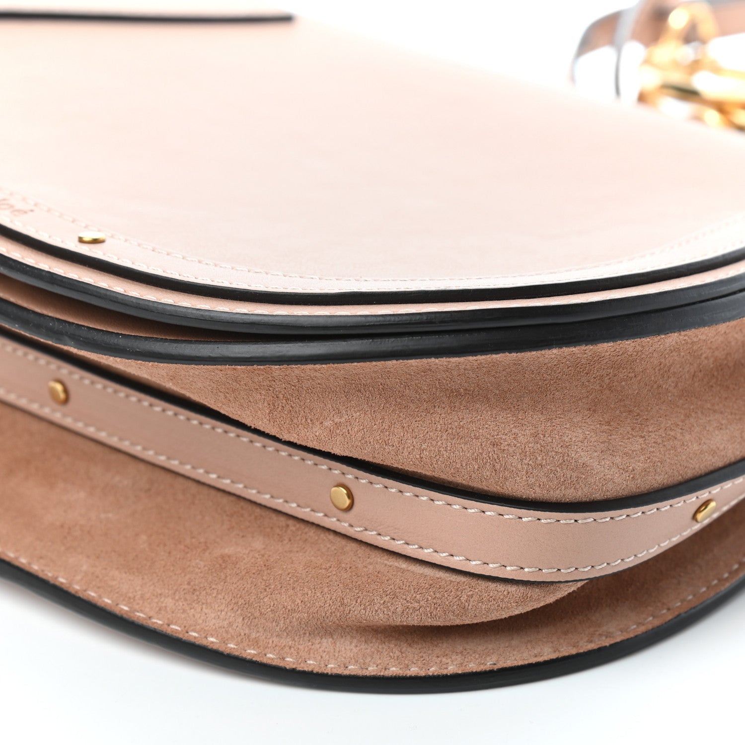 Chloe Calfskin Suede Medium Nile Bracelet Bag Biscotti Beige 7 of 8