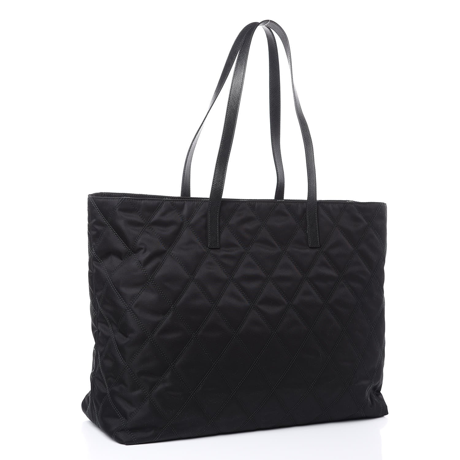 Prada Tessuto Nylon Quilted Shopping Tote Black 3 of 11