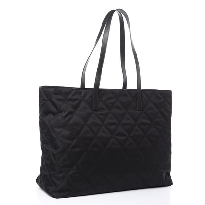 Prada Tessuto Nylon Quilted Shopping Tote Black 3 of 11