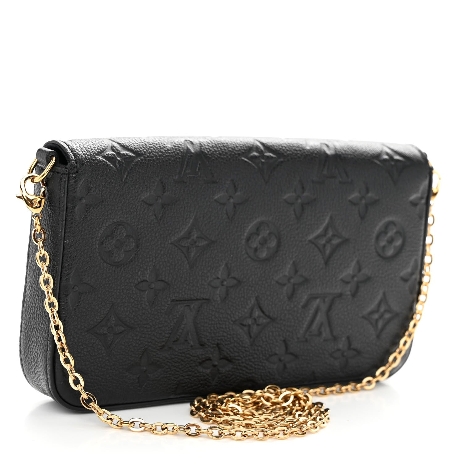 Louis Vuitton Empreinte Pochette Felicie Chain Wallet Black 3 of 10