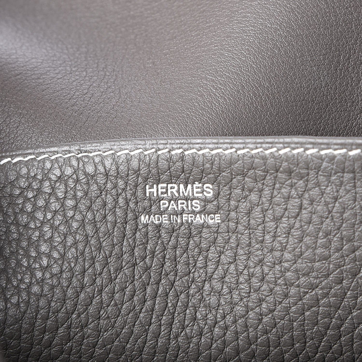 Hermes Taurillon Clemence Halzan 31 Etain 7 of 10