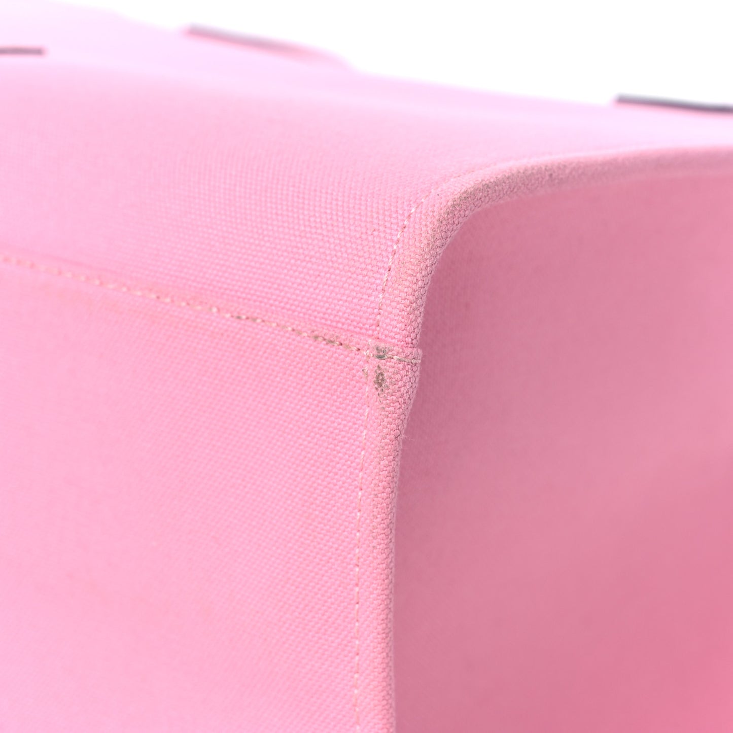 Canvas Suppler Calfskin Cabas GV Signature Tote Pink