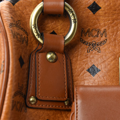MCM Visetos Small Boston Bag Cognac 13 of 18