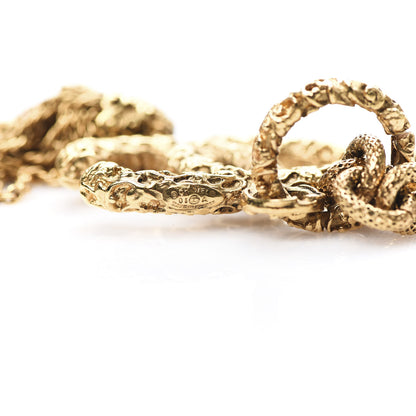 Chanel Textured Etruscan CC Tassel Necklace Gold 5 of 6