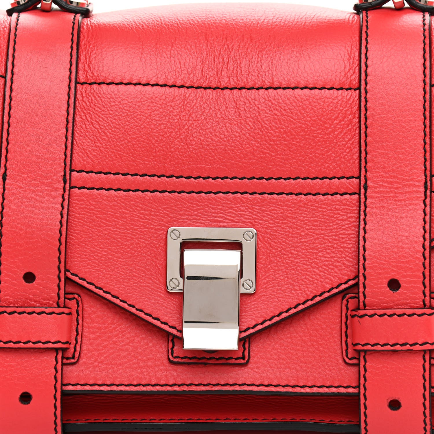 Proenza Schouler Lambskin Tiny PS1 Satchel Red 7 of 9