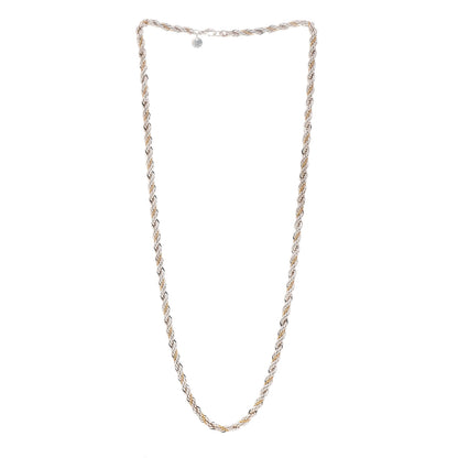Tiffany Sterling Silver 18K Yellow Gold Rope Chain Necklace 24" 3 of 5