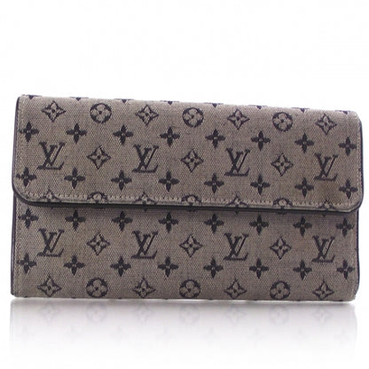 Louis Vuitton Monogram Mini Porte Tresor Intl Wallet Blue 1 of 9