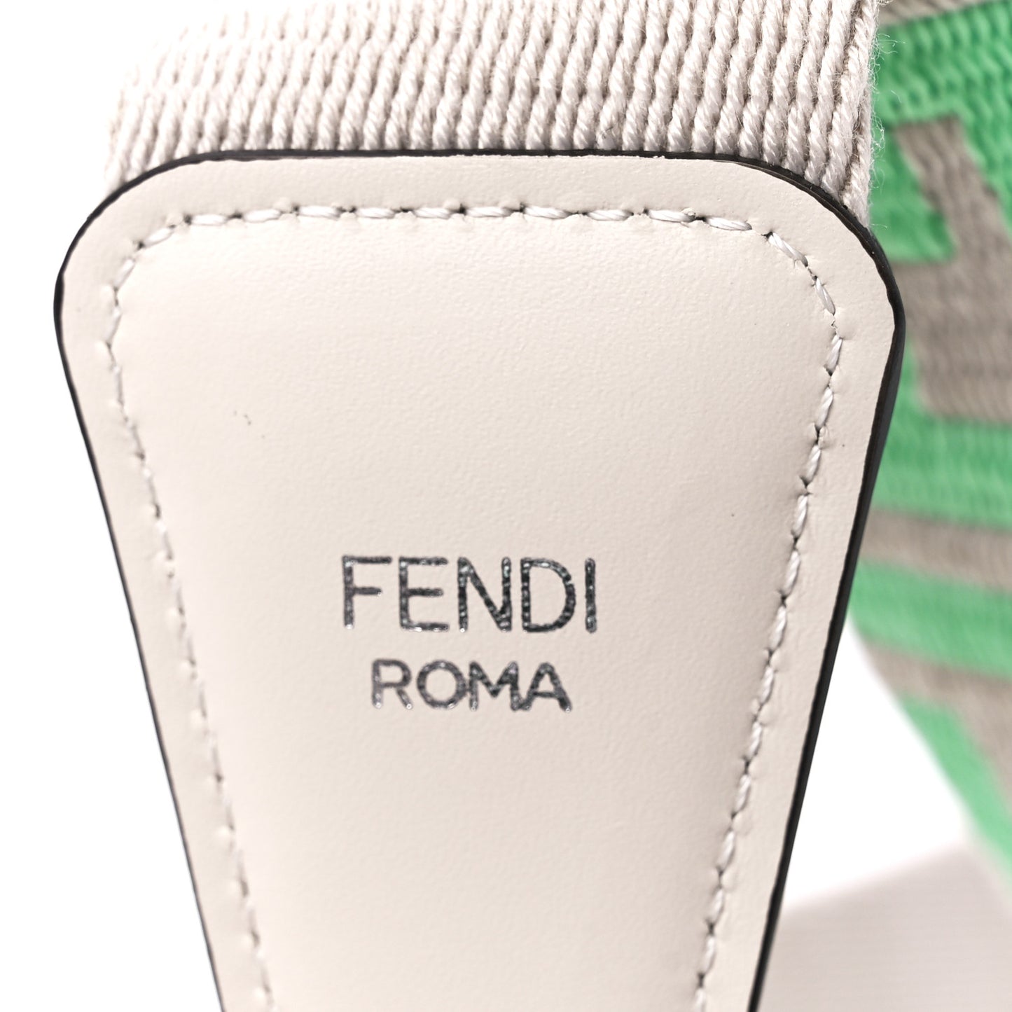 Jacquard Ribbon Vitello King FF Bi-Color Intreccio Adjustable Strap You Nuvola Edamame