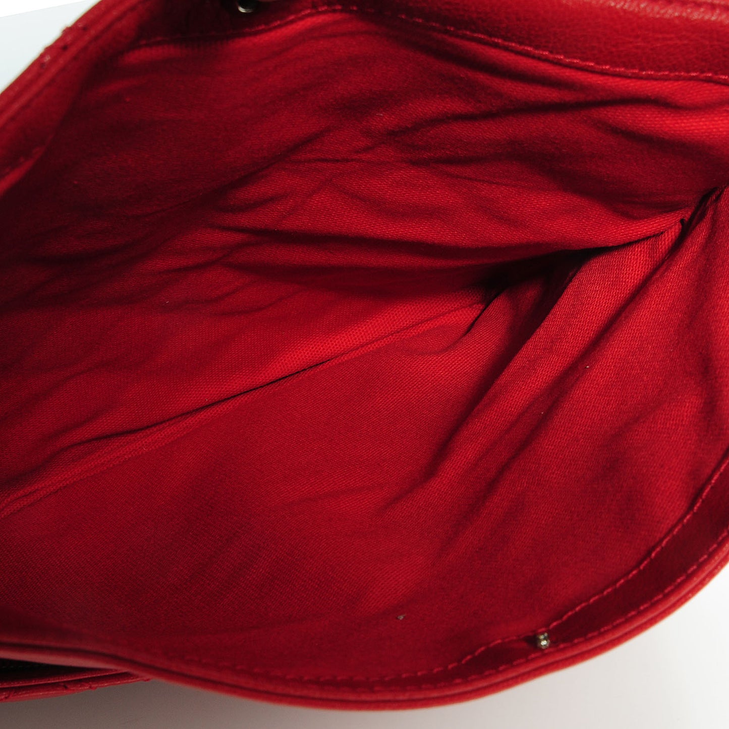 Lambskin Quilted Large Baroque Eugenie Clutch Red