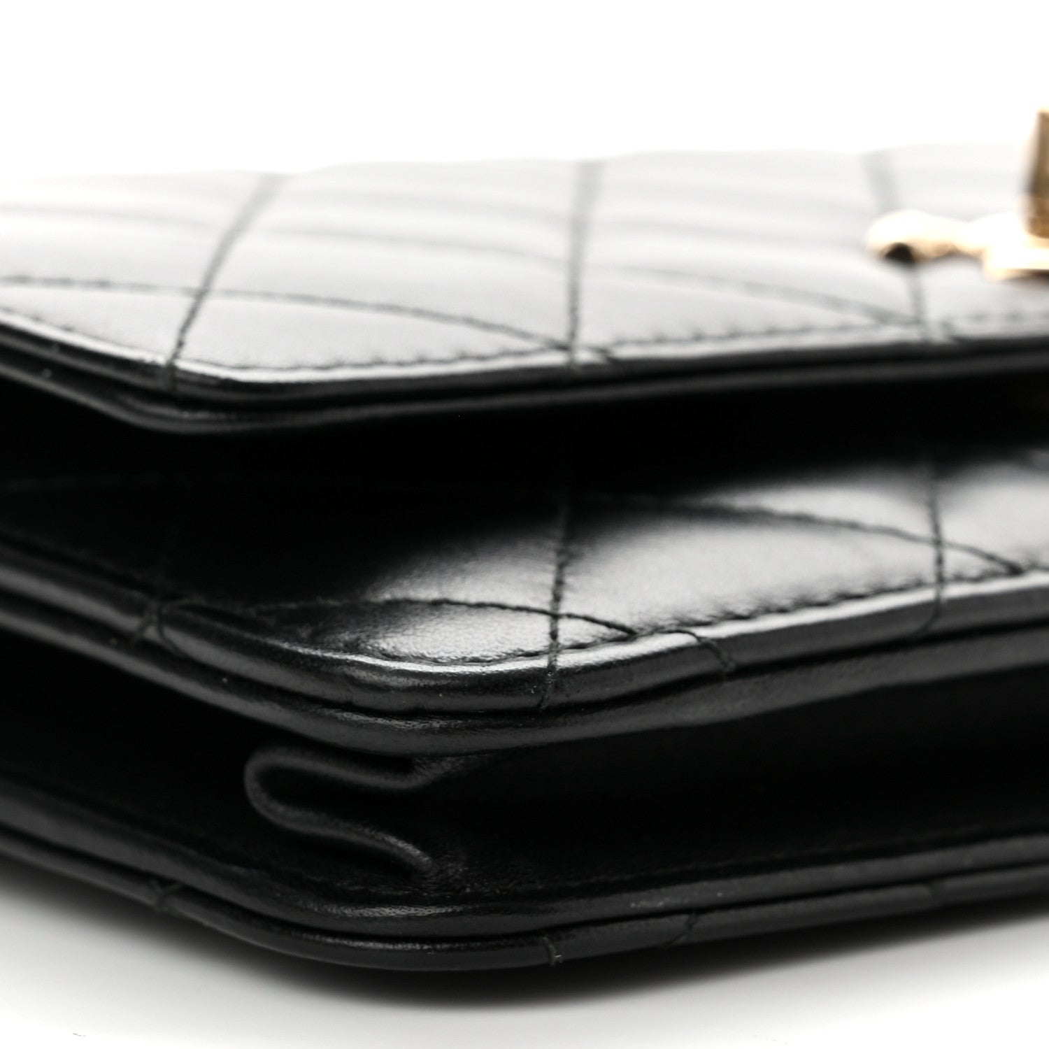 Chanel Lambskin Quilted Trendy CC Wallet On Chain WOC Black 10 of 12