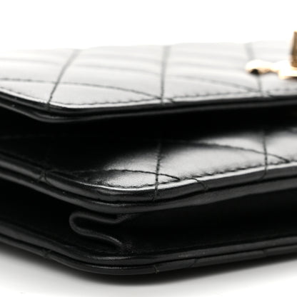 Chanel Lambskin Quilted Trendy CC Wallet On Chain WOC Black 10 of 12
