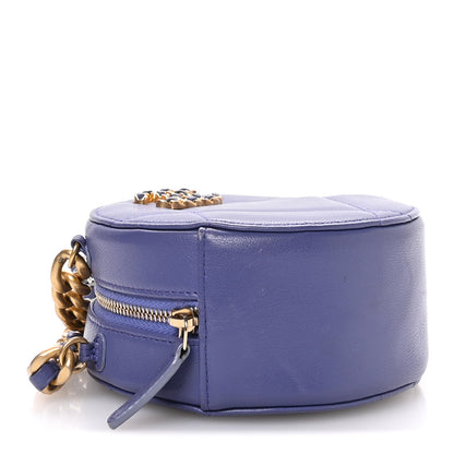 Chanel Lambskin Quilted Chanel 19 Round Clutch With Chain Purple 4 of 10