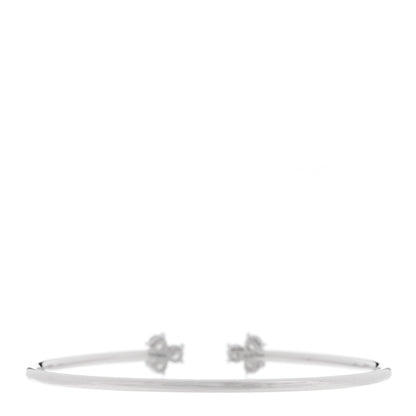 Tiffany 18K White Gold Diamond Aria Wire Bracelet 2 of 4