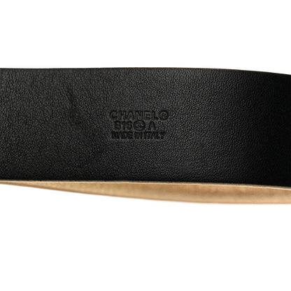 Chanel Metallic Calfskin Logo Belt 95 38 Gold 5 of 6