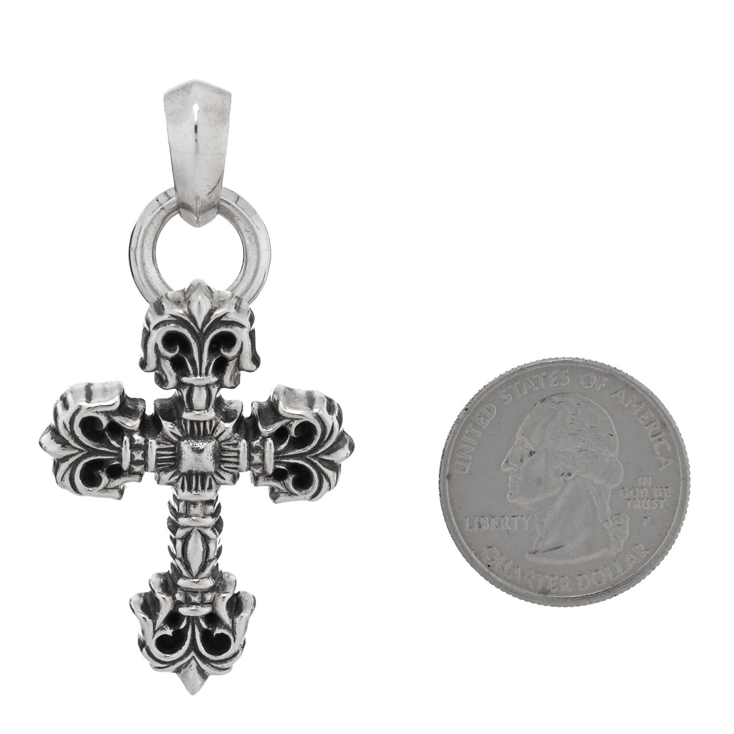Sterling Silver Filigree Cross Pendant