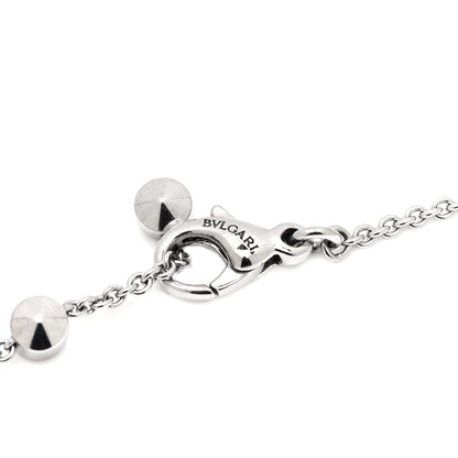 Bulgari 18K White Gold Diamond Lucia Latin Cross Pendant Necklace 4 of 6