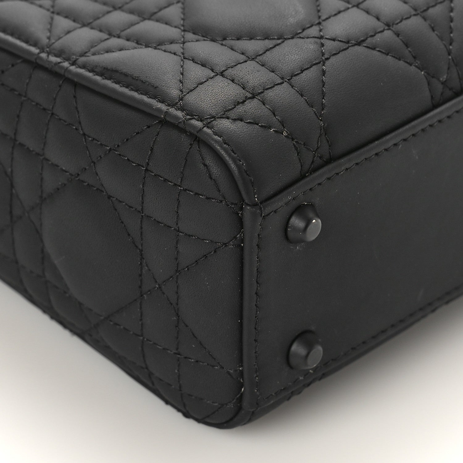 Christian Dior Ultra Matte Calfskin Cannage Mini Lady Dior Black 7 of 8