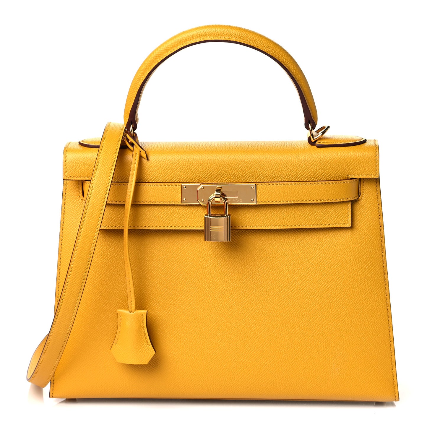 Epsom Kelly Sellier 28 Jaune Ambre