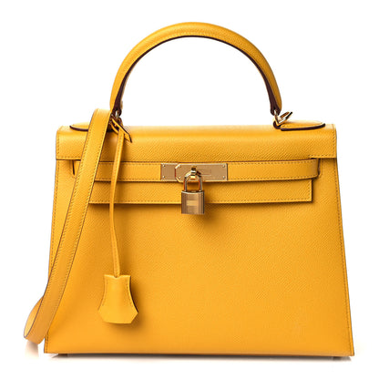 Hermes Epsom Kelly Sellier 28 Jaune Ambre 1 of 11
