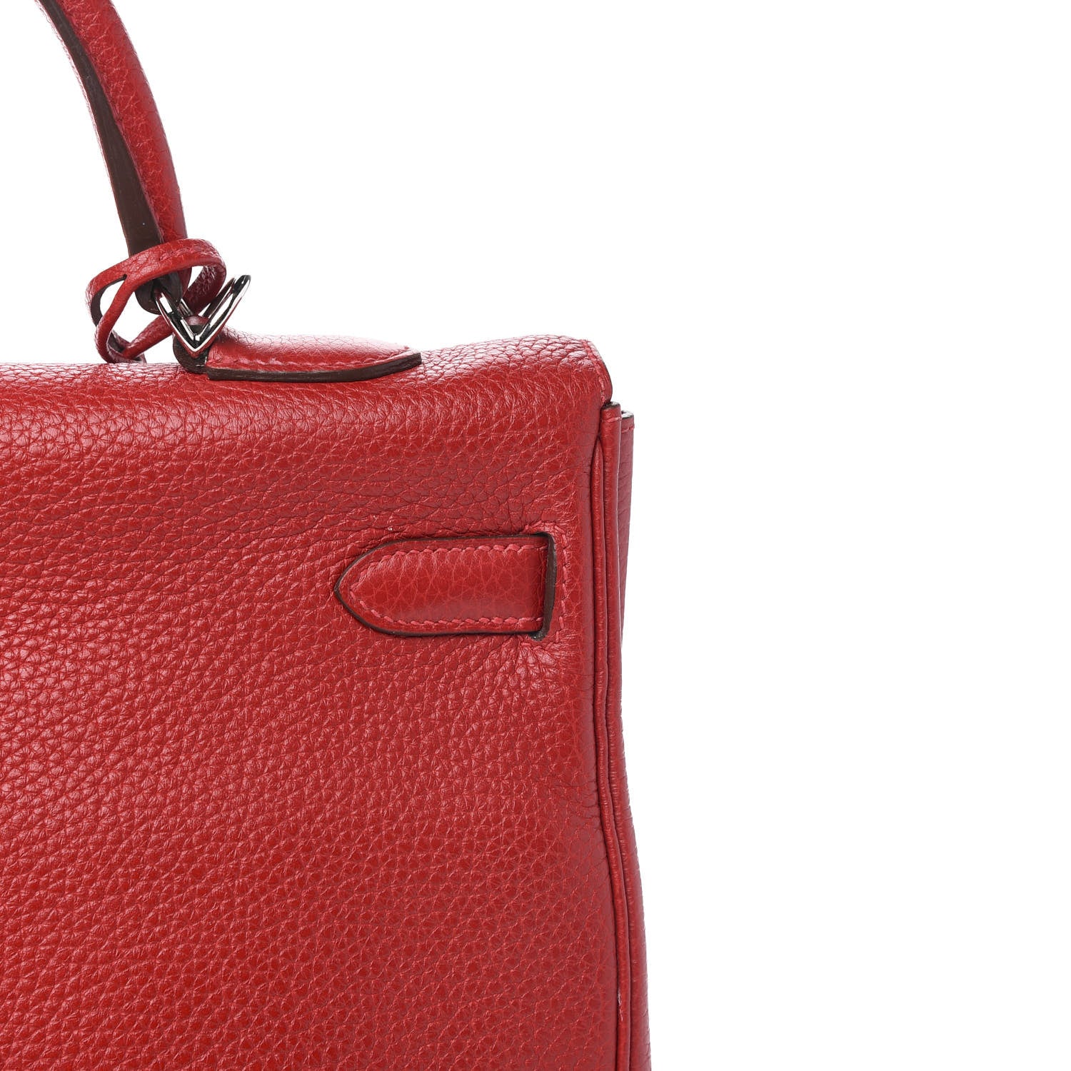 Hermes Taurillon Clemence Retourne Kelly 35 Rouge Casaque 32 of 34