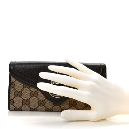 Gucci Monogram Horsebit Flap Continental Wallet Brown 3 of 6