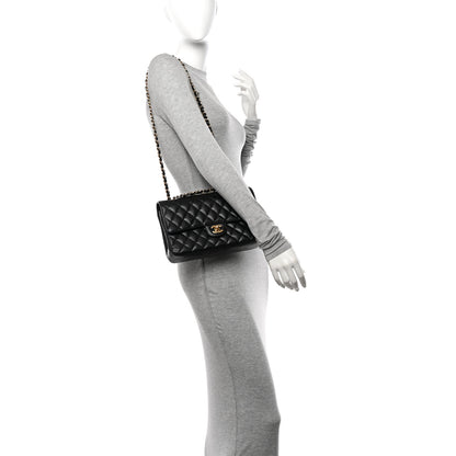 Chanel Caviar Quilted Medium Double Flap Black 2 of 13