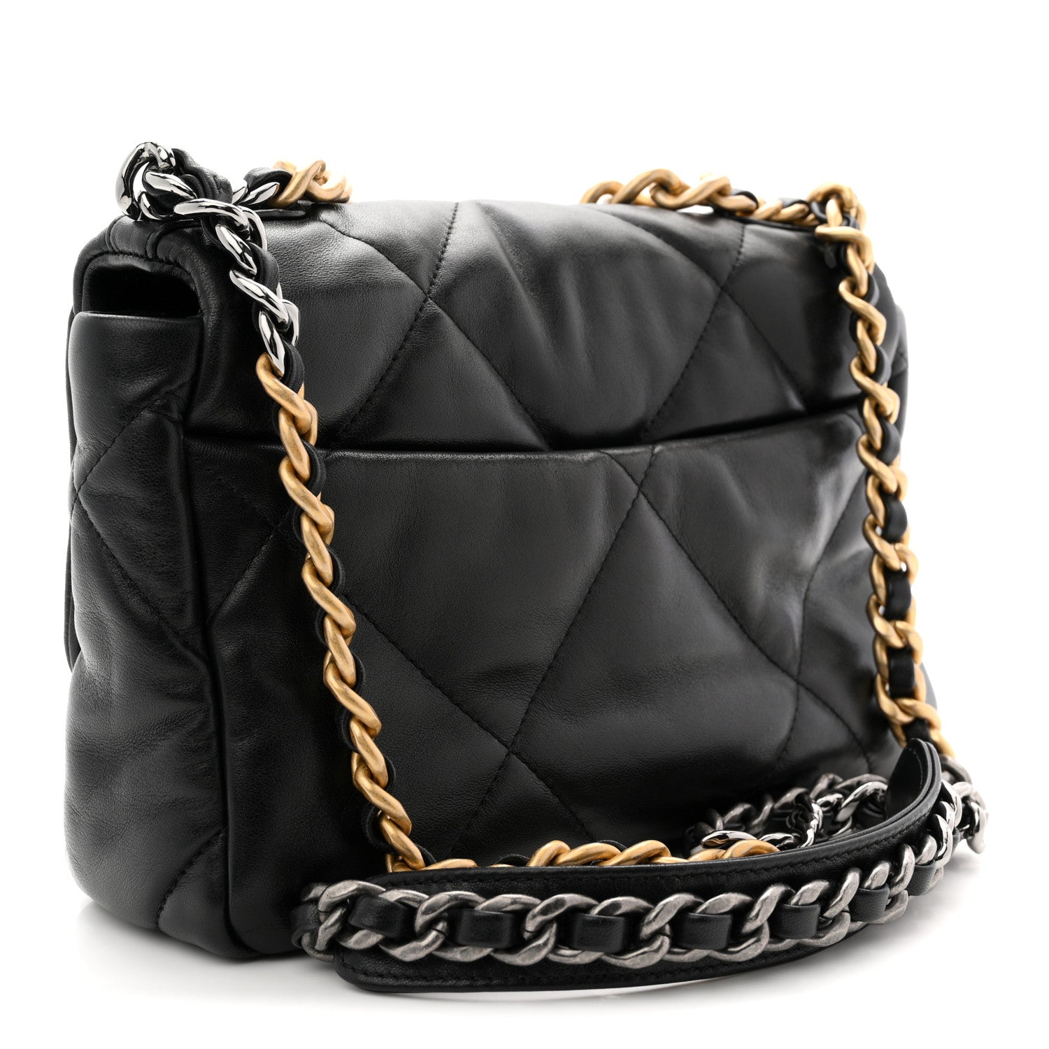 Chanel Lambskin Quilted Medium Chanel 19 Flap Black 3 of 11
