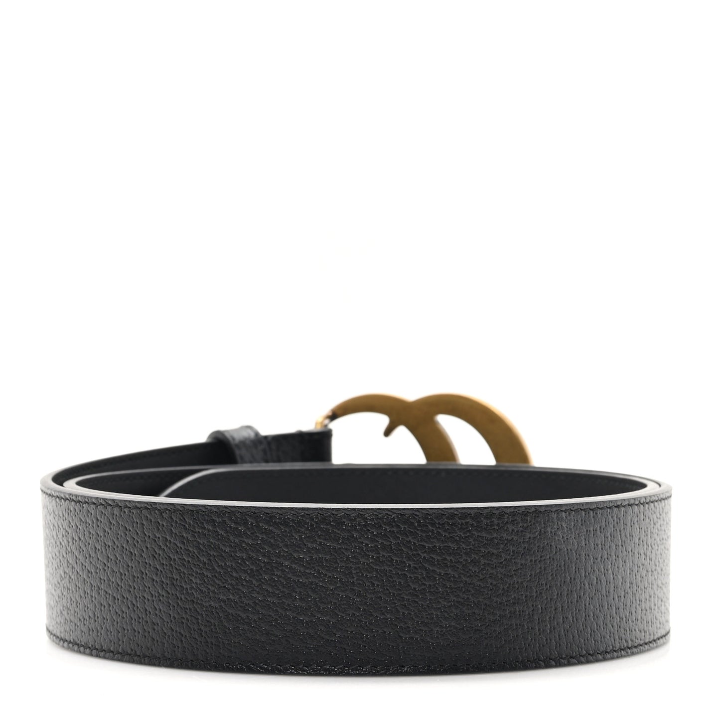 Textured Calfskin Double G 40mm Belt 90 36  Black