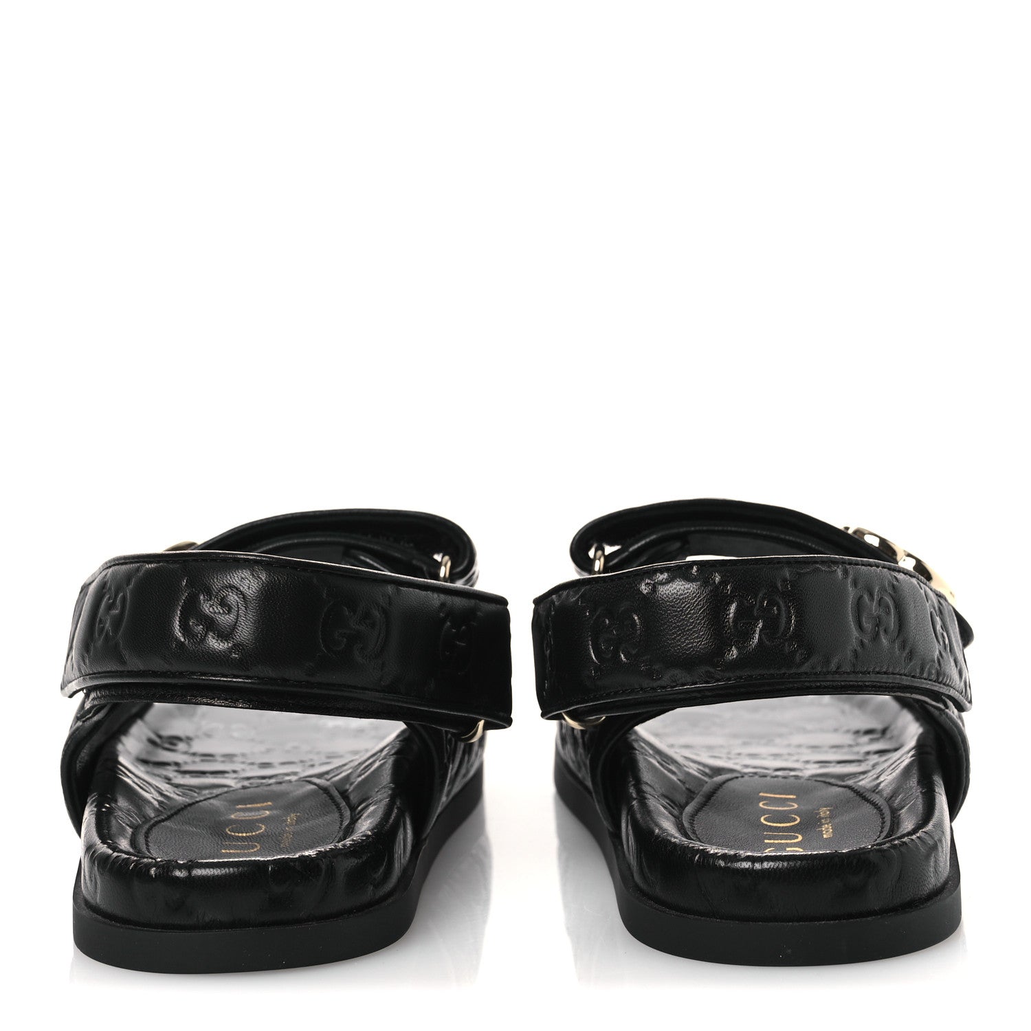 Gucci Guccissima GG Embossed Womens Sandals 37 Black 8 of 15