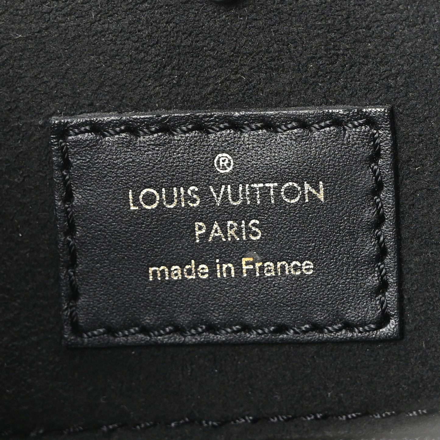 Calfskin Monogram Fold Tote Black Khaki Cream