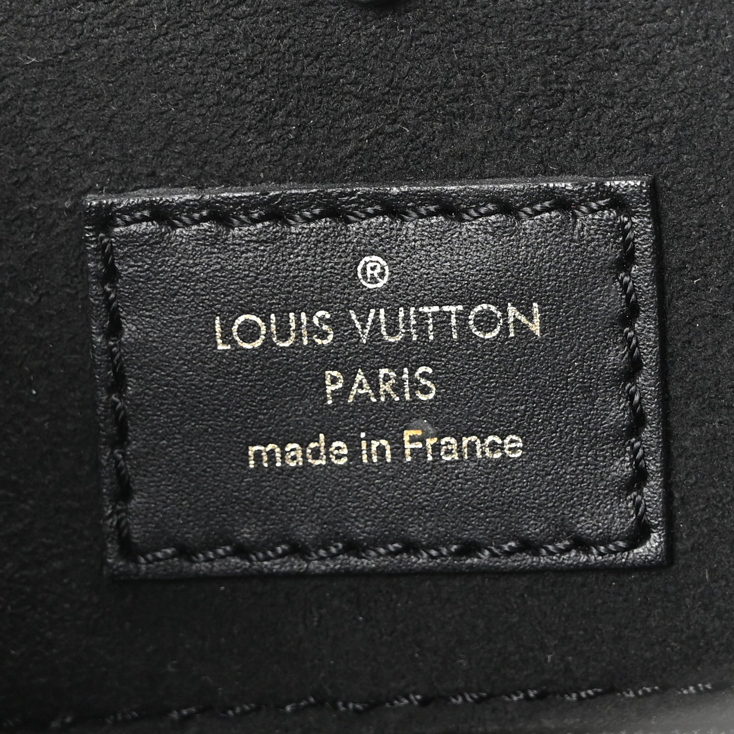 Louis Vuitton Calfskin Monogram Fold Tote Black Khaki Cream 6 of 9