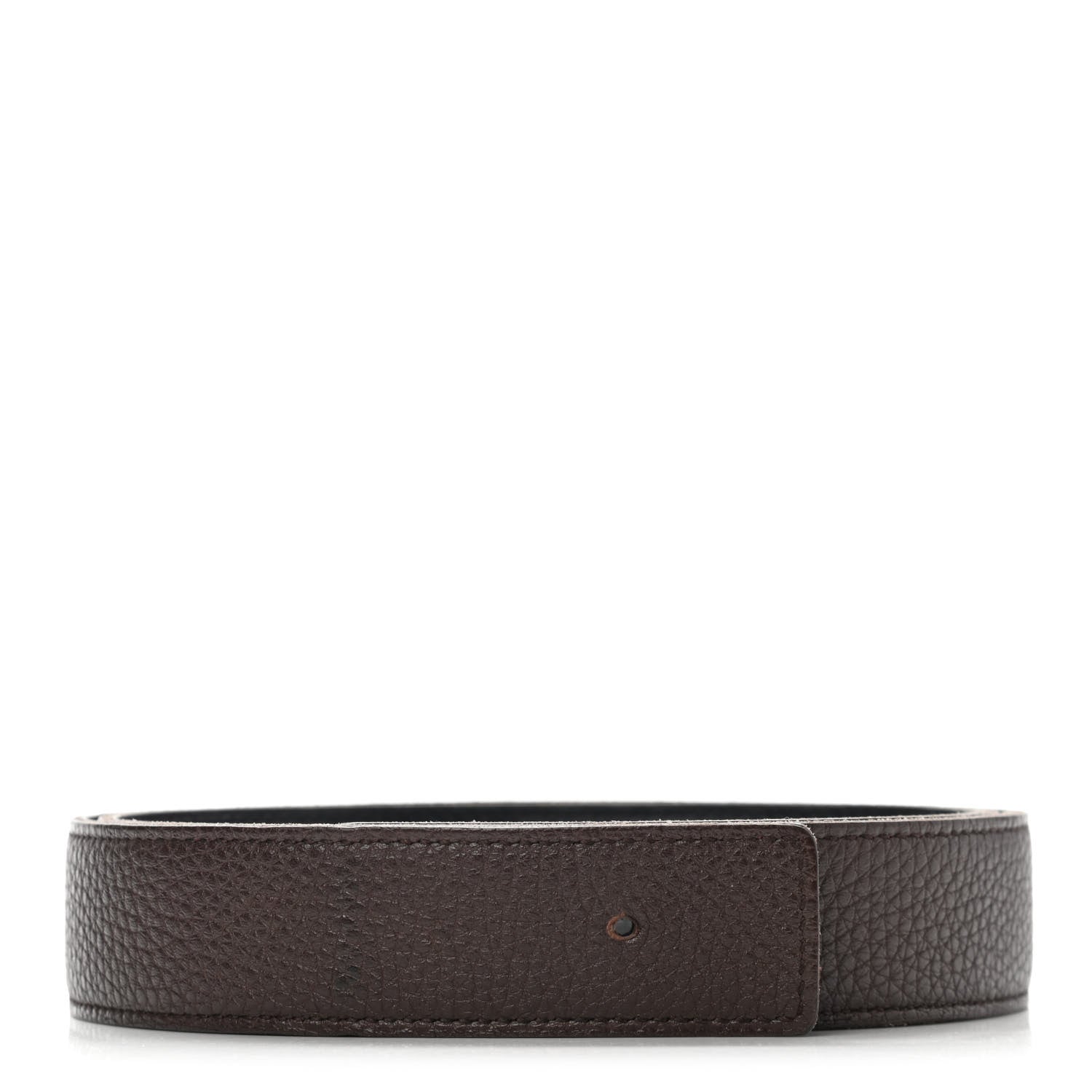 Hermes Box Togo 32mm Belt Strap 85 Black Chocolate 2 of 9