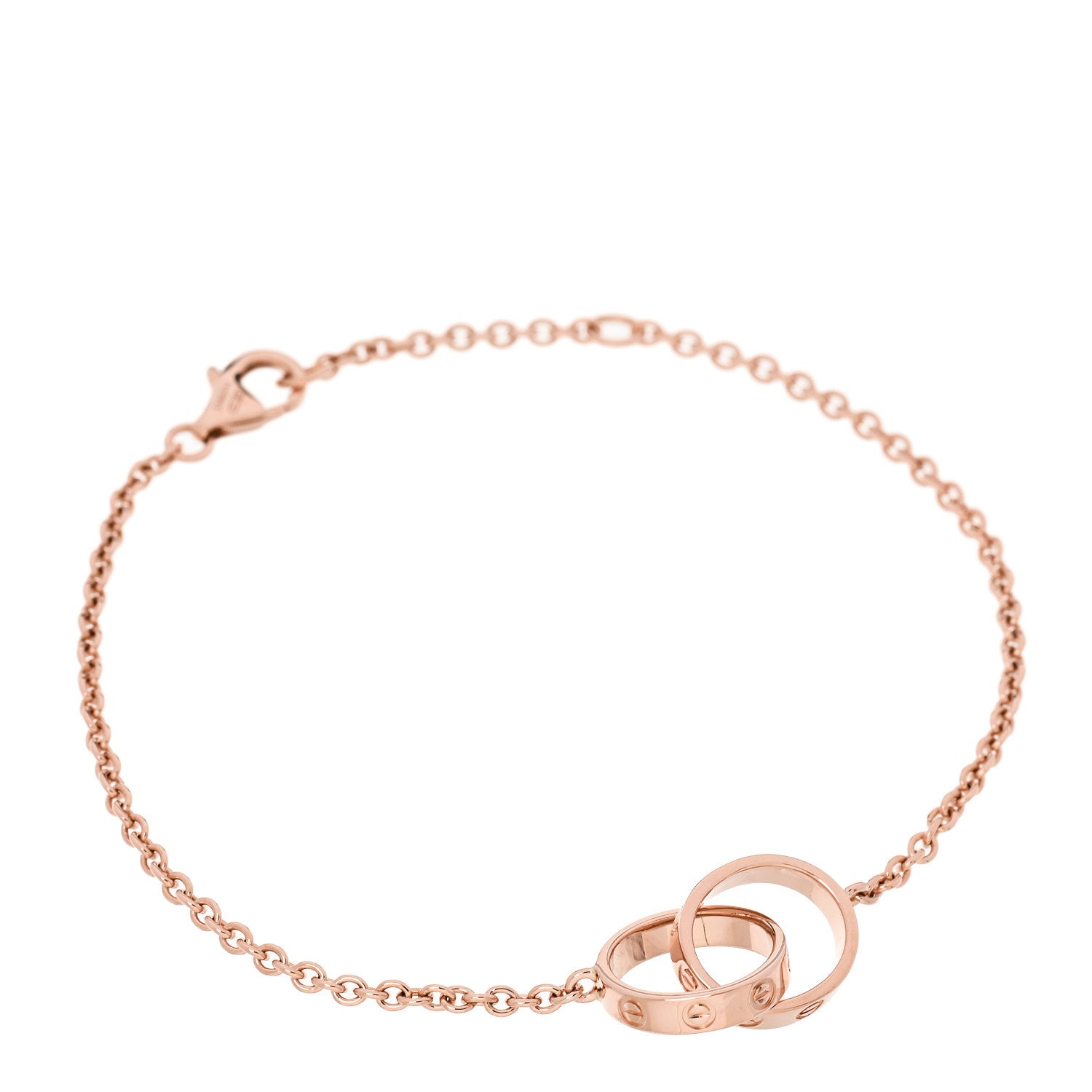 Cartier 18K Pink Gold Interlocking LOVE Bracelet 1 of 5