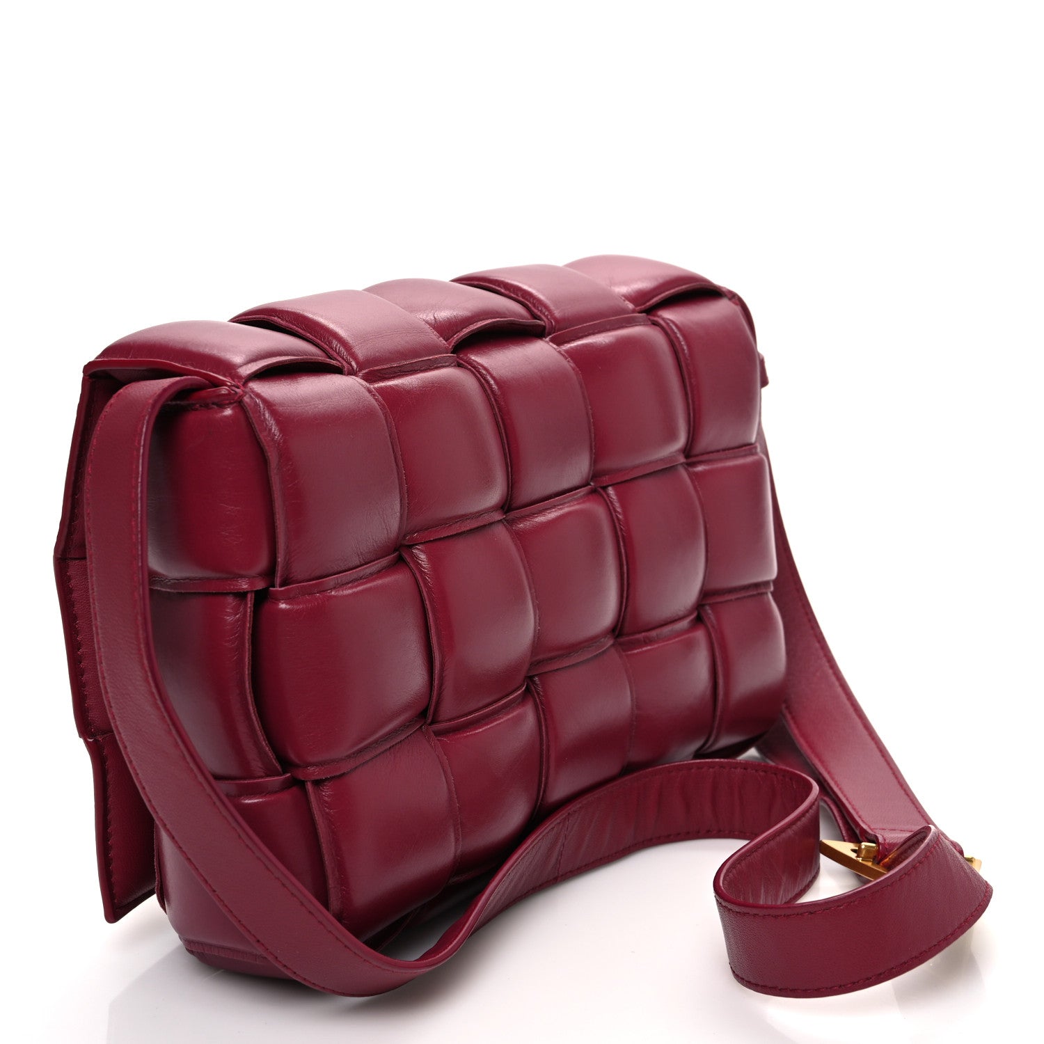 Bottega Veneta Nappa Maxi Intreccio Padded Cassette Crossbody Bag Dark Red 3 of 11