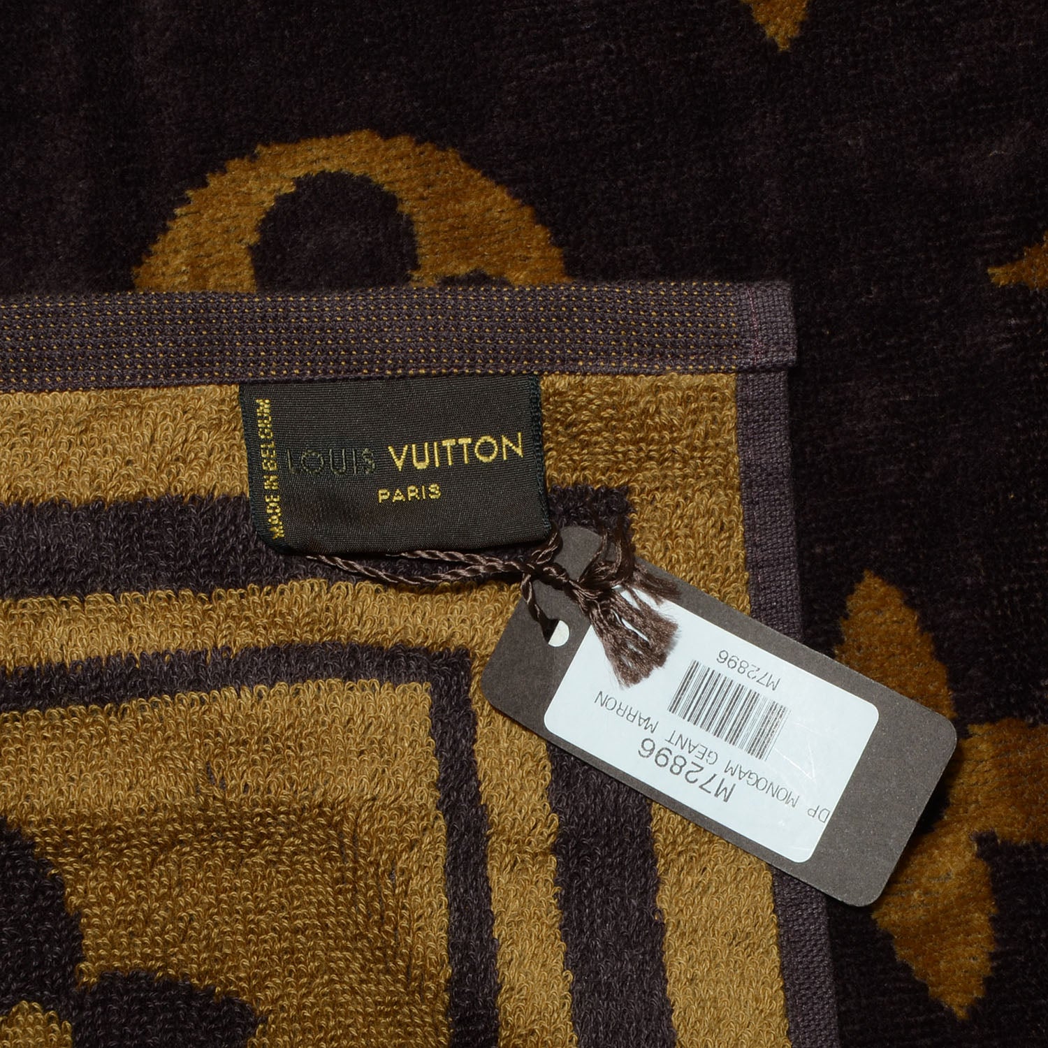 Louis Vuitton Cotton Monogram Classic Beach Towel Brown 3 of 5