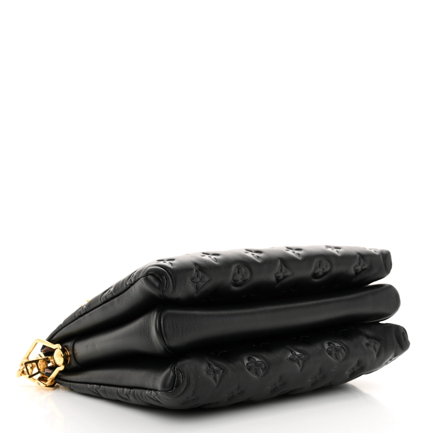 Louis Vuitton Lambskin Embossed Monogram Coussin PM Black 4 of 9