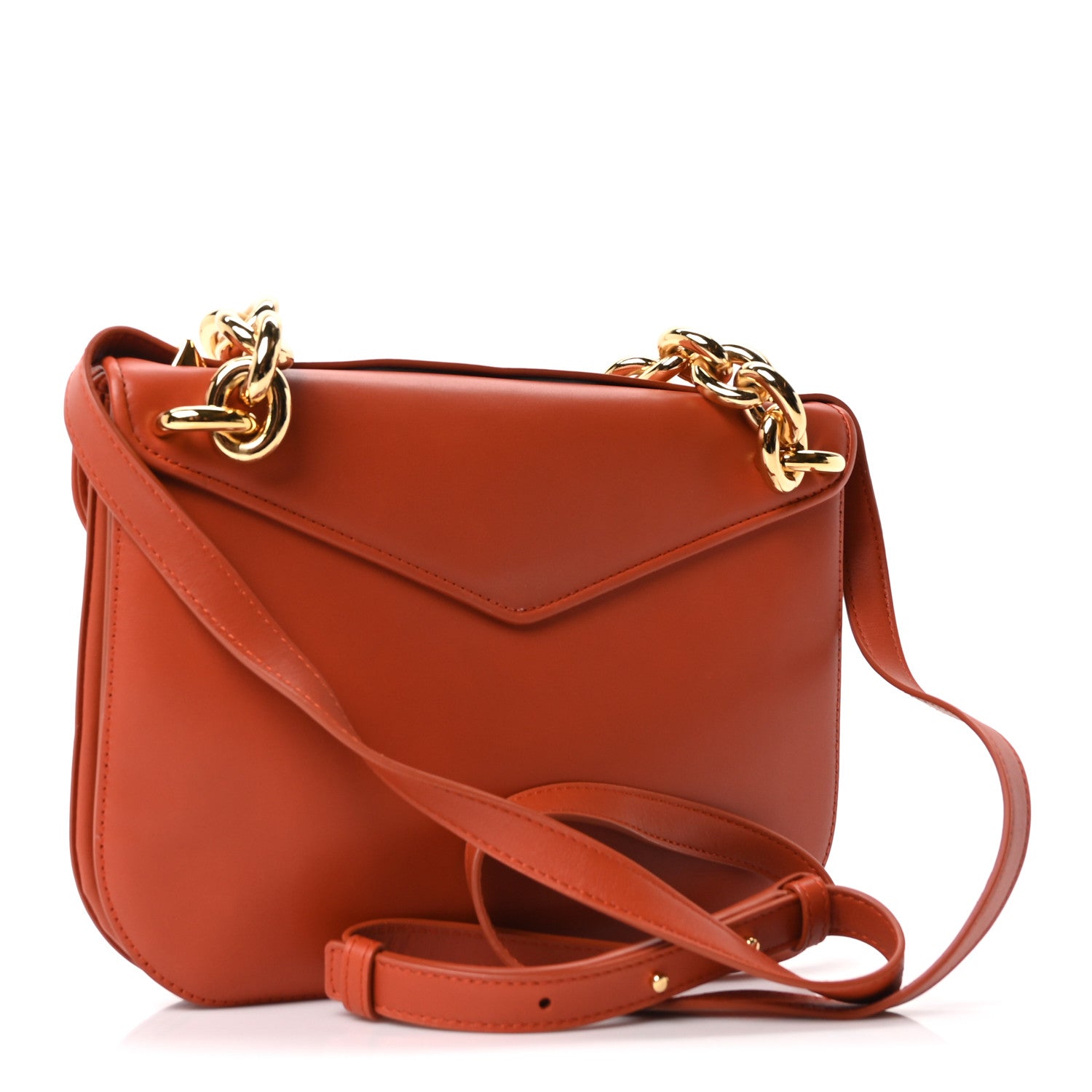 Bottega Veneta Calfskin Mount Envelope Bag Maple 3 of 10