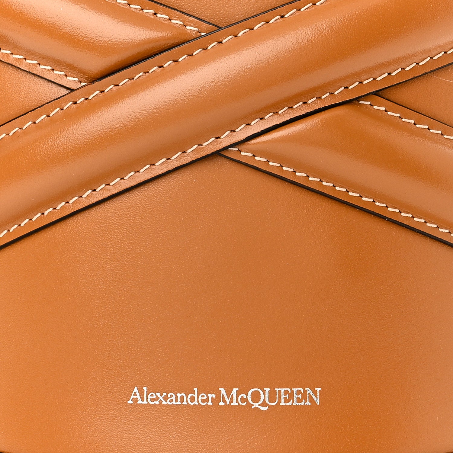 Alexander McQueen Calfskin The Curve Small Shoulder Bag Tan 9 of 11
