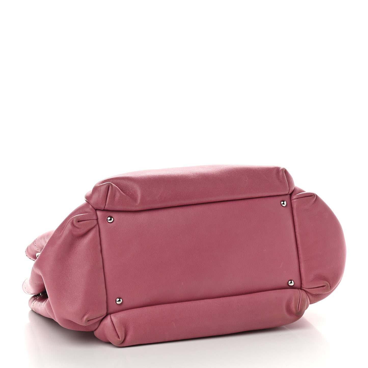 Lambskin Lax Accordion Hobo Pink